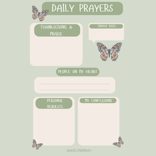 Daily Prayers Stationary Notepad