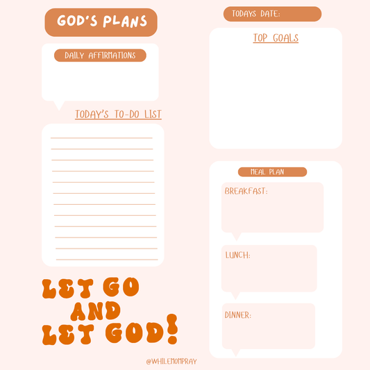God's Plan Stationary Notepad