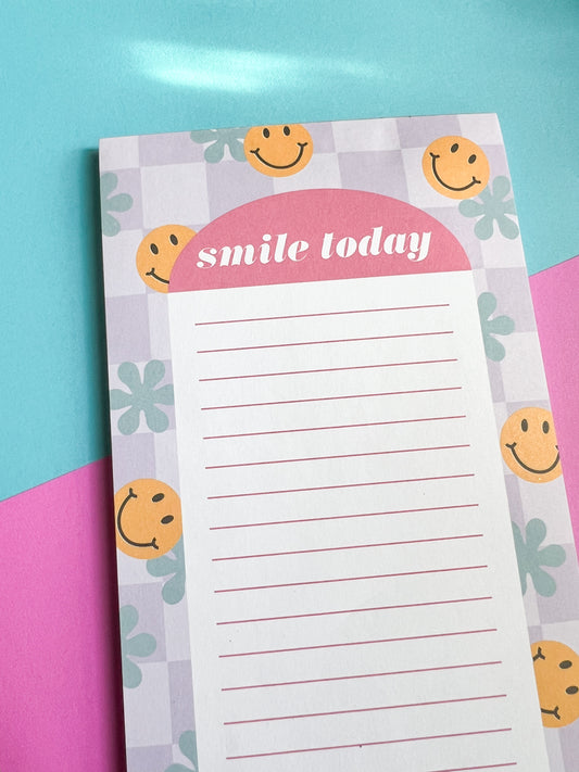 Smile Today Stationary Notepad